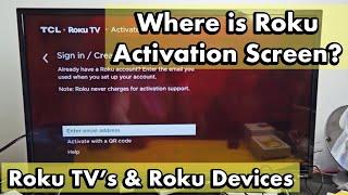 Roku TV’s  How to get to Roku Activation Screen