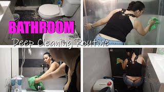 Clean with me BATHROOM DEEP CLEANING  Fall cleaning routine  