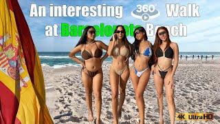  Beautiful 360º Walk at BARCELONA Beach  #VR #4K #video360