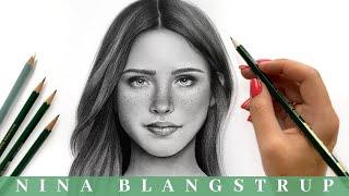 How to Draw and Shade a Girls Face using Graphite Pencils - My Process Tutorial