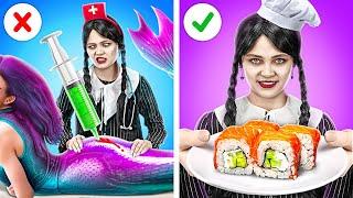 Wednesday Addams Surviving Every Job Funny Gadgets and Challenge