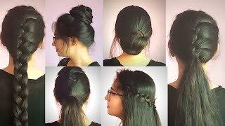 7 Different Hairstyle For 1 Week  For Medium to  Long Hair Preksha Jain