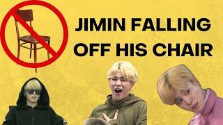 The fight of jimin vs. his chair  Happy Birthday JIMIN