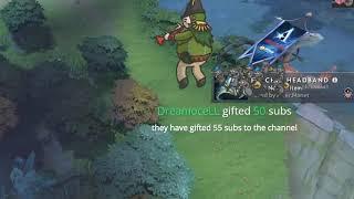 Dreamocel Accidentally gives AdmiralBulldog 50 gifted Subs -$50