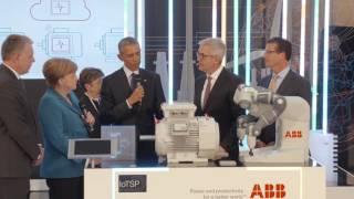 President Obama and Chancellor Merkel impressed by ABB tech at Hanover Fair