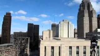 Roof view from Free Press Building in Detroit