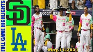 Los Angeles Dodgers vs. San Diego Padres FULL GAME HIGHLIGHTS 051124 MLB   Season 2024