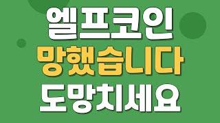 엘프 코인 망했습니다 모두 도망치세요.