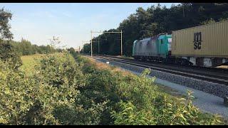 Medway Traxx Locomotive with Neuss Shuttle Container Train at Blerick the Netherlands July 18-2024