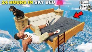 GTA 5  Franklin Spending 24 Hours In Sky Bed Challenge GTA 5 