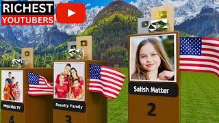 The Top Richest YouTubers Salish Matter Royalty Family Ferran Mr Beast Ninjakidztv