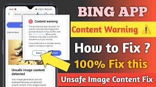 bing ai 3D image create content warning unsafe image Content detected bing ai image create problem