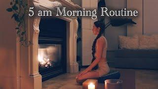 MY 5AM HOLISTIC MORNING ROUTINE Mindfulness Workout Skincare Haircare & More ️