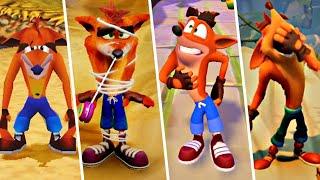 Evolution of Crash Bandicoot idle animations 1996 - 2020