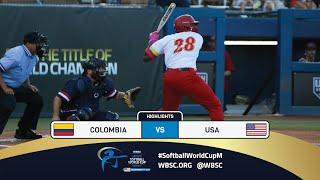 Highlights  Game 3 Colombia vs USA  2024 WBSC Mens Softball World Cup Group C