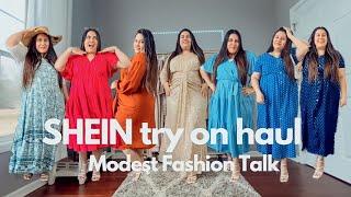 SHEIN Try on Haul - Spring dresses 2023  Modest Fashion  Plus Size Fashion #modestfashion #modesty