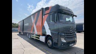 MERCEDES ACTROS 2545 GIGASPACE *EURO 6* 6X2 CURTAINSIDER DRAWBAR OUTFIT – 2016 – HX16 FUA