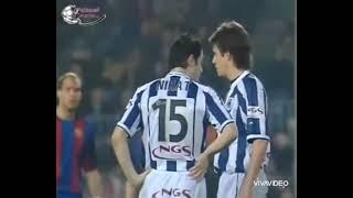 Nihat Kahvecinın direği kırdığı an. Barcelona - Real Sociedad. 2003-04.