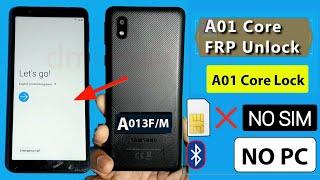 Samsung A01 Core Android 10 FRP Bypass Without PC 2023  Samsung A01 Core Google Account Lock Bypass