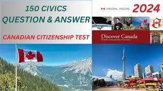 150 Civics Question & Answer  Canadian Citizenship Interview  2024.