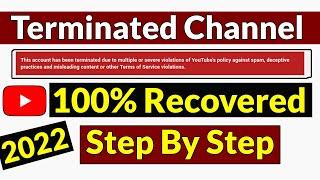 How To Recover Terminated  Suspended YouTube Channel 2024  100% Terminated Channel Recovered