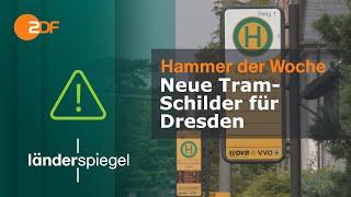 Neue Tram-Schilder für Dresden  Hammer der Woche vom 05.08.23  ZDF