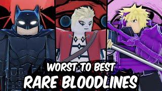 Every RARE Bloodline RANKED From WORST To BEST  Shindo Life Bloodline Tier List