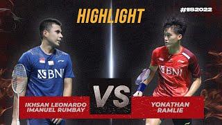 Highlight Match - IKHSAN LEONARDO IMANUEL RUMBAY INA VS YONATHAN RAMLIE INA  R32