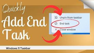 How to Get End Task Option on Windows 11 Taskbar