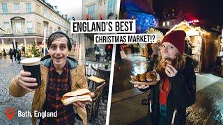 We Found The UK’s BEST Christmas Market  Mulled Wine Sausages Donuts and MORE Bath England