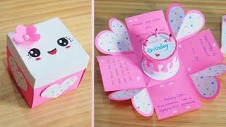 How to make Explosion Box   Expulsion Box  DIY Gift Box  Paper Crafts