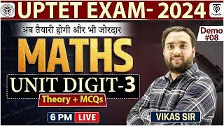 UPTET 2024 Maths Unit Digit - 3 Explained  Theory + Practice by Vikas Sir  Demo 8