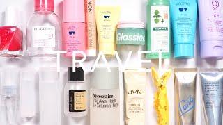 Travel Skincare Bag  Packing My Skin Hair Body & Nail Routines For A Month Away