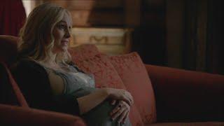 The Vampire Diaries 7x10 Damon talks to Caroline pregnant of Alarics twins Josie and Lizzie