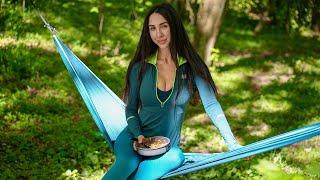 Solo Camping in the Open Air Forest in a Hammock SOUNDS OF NATURE - ASMR #camping #asmr