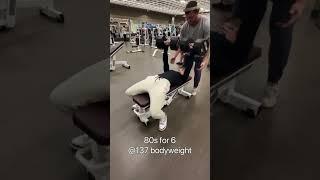 80lb dumbell bench press #natty #gymworkout #gymnation #bodybuilding #shorts