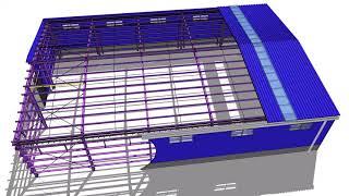 steel structure warehouse structural analysis drawing