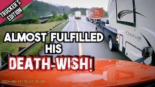 Truckers Edition Nó 85-Road Rage Bad Drivers Brake Checks Dashcam caught  Instant karma