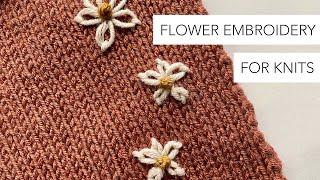 How to Add Flower Embroidery to Knitwear