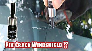 How To Fix Crack Windshield Car  It is work or Cap ? Windshield Repair Resin
