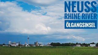 Exploring the beautiful Ölgangsinsel peninsula Rhine river  Neuss Germany  4K Walking Tour