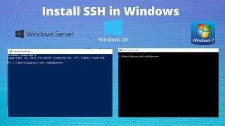 How to Install SSH in powershell and cmd Windows 7810
