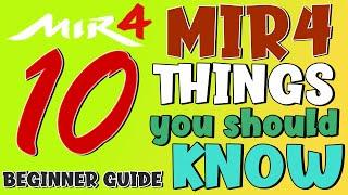 10 MIR4 THINGS YOU SHOULD KNOW BEGINNER GUIDE 2022 TAGALOG