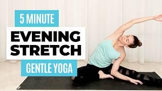5 MINUTE RELAXING EVENING YOGA STRETCH  Gentle Stretches to Unwind From the Day