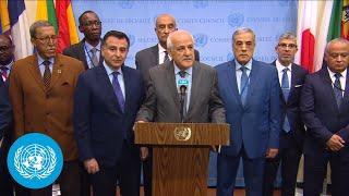 Palestine accompanied by Ambassadors from other Member States - Press Conference  United Nations