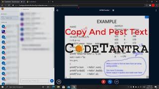 CodeTantra Trick easy to copy and paste in online Class  LPU