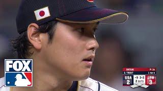 Shohei Ohtani vs. Mike Trout Final At Bat in the USA vs. Japan 2023 WBC Championship