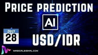 U.S. Dollar with Indonesian Rupiah USDIDR price prediction with AI  July 28