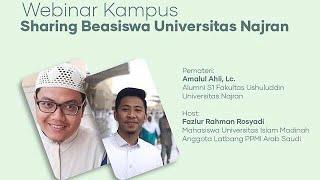 Webinar Beasiswa Sharing Beasiswa Universitas Najran