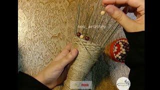 DIY  Flower Vase from waste material  jute craft ideas  plastic bottle craft  jute flower vase